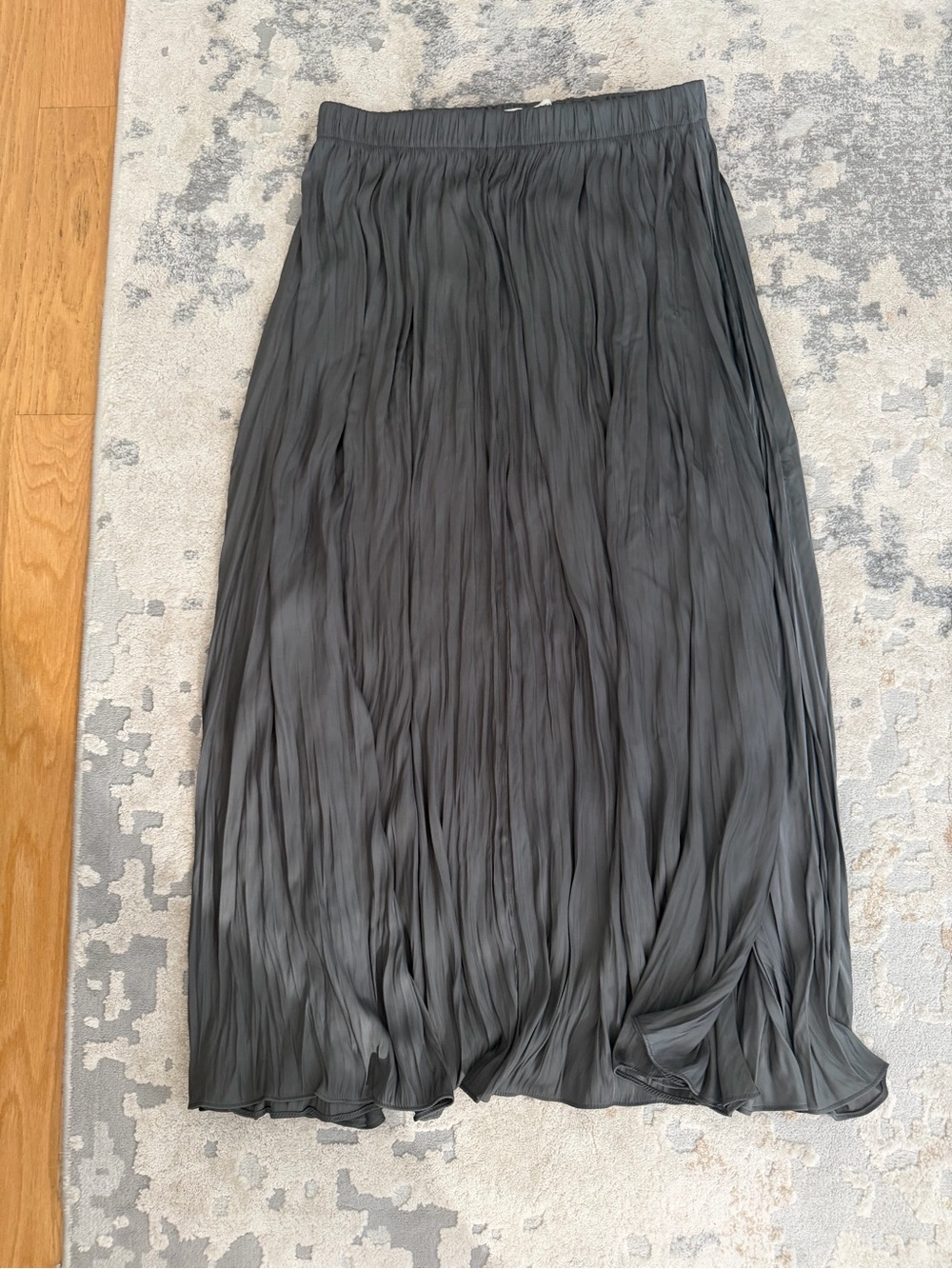 Zara Black Maxi Pleated Skirt